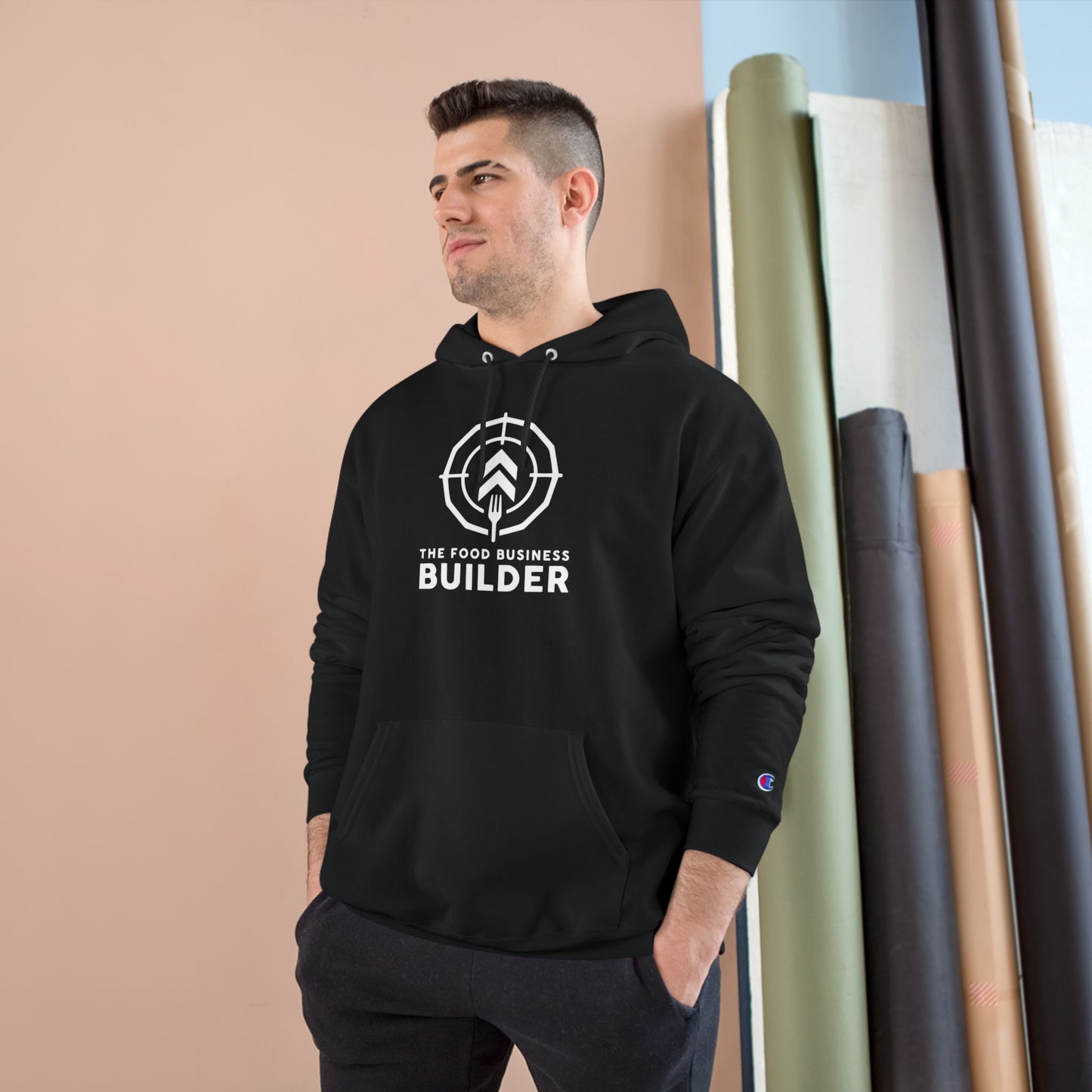 Builder White Logo "Champion" Hoodie